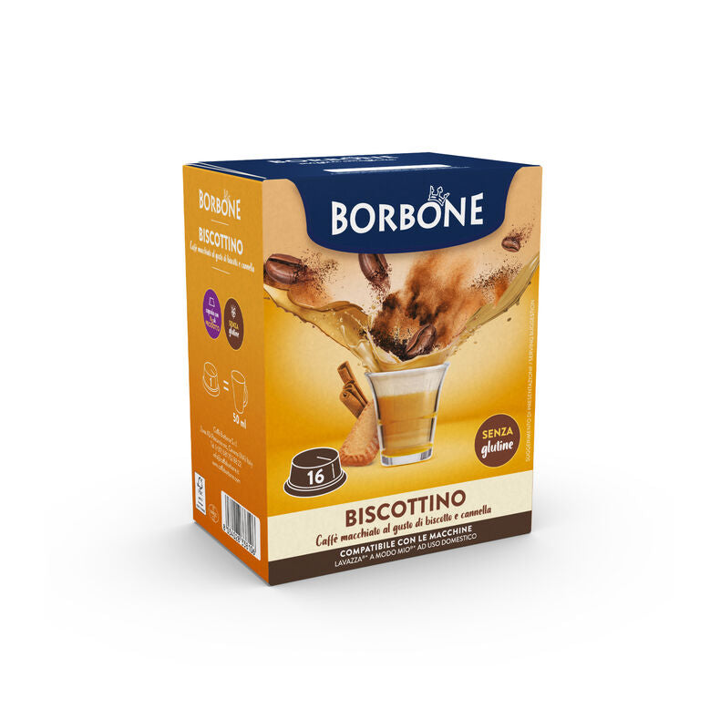 Capsule Solubili Borbone Biscottino A Modo Mio – 16 pezzi su A Putia Do Cafè

