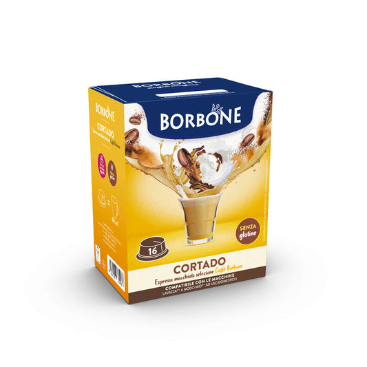 Capsule Solubili Borbone Cortado A Modo Mio – 16 pezzi su A Putia Do Cafè

