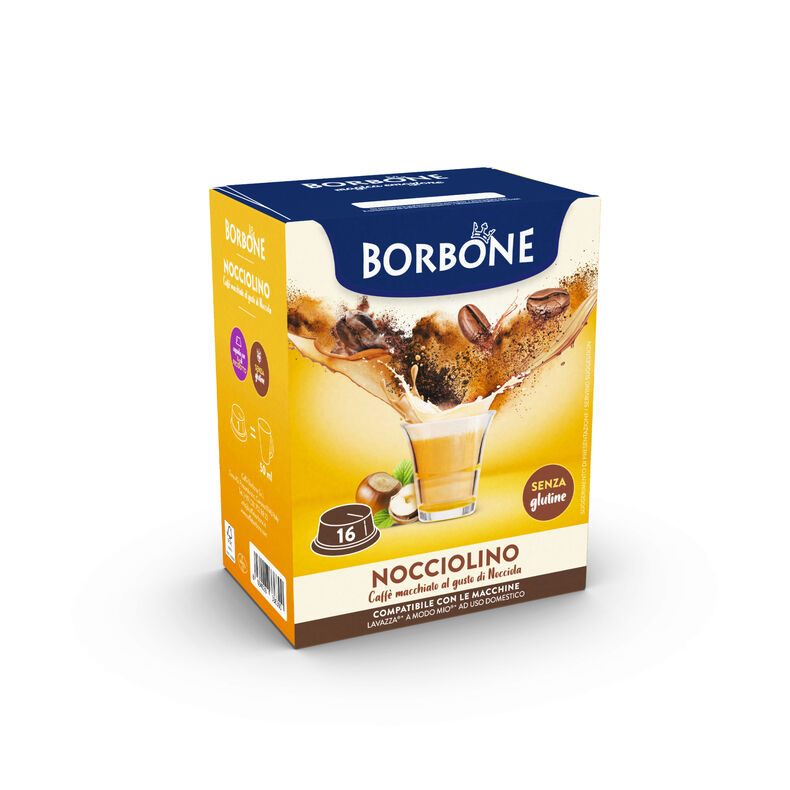 Capsule Solubili Borbone Nocciolino A Modo Mio – 16 pezzi su A Putia Do Cafè

