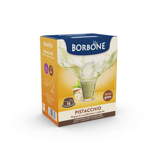 Capsule Solubili Borbone Pistacchio A Modo Mio – 16 pezzi su A Putia Do Cafè

