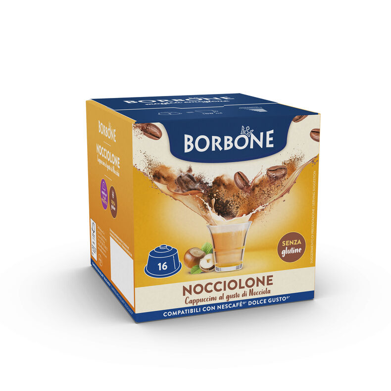 Capsule Solubili Borbone Nocciolone Dolce Gusto – 16 pezzi su A Putia Do Cafè

