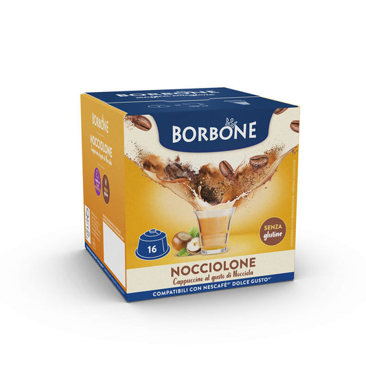 Capsule Solubili Borbone Nocciolone Dolce Gusto – 16 pezzi su A Putia Do Cafè

