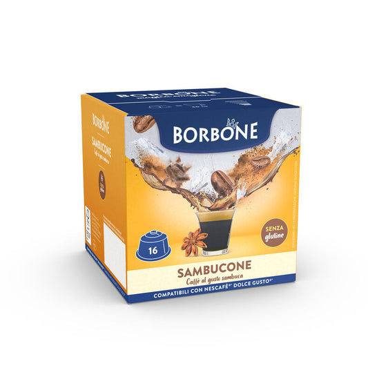 Capsule Solubili Borbone Sambucone Dolce Gusto – 16 pezzi su A Putia Do Cafè

