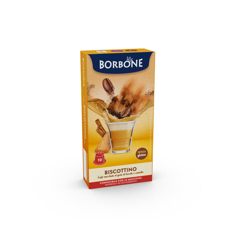 Capsule Solubili Borbone Biscottino Nespresso – 10 pezzi su A Putia Do Cafè

