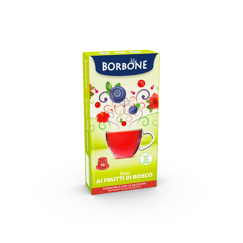 Capsule Solubili Borbone Tisana ai Frutti di Bosco Nespresso – 10 pezzi su A Putia Do Cafè

