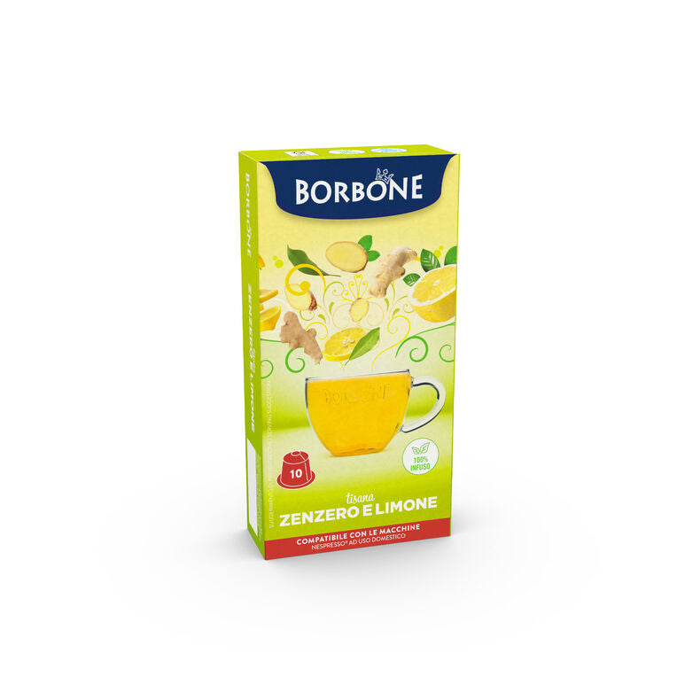 Capsule Solubili Borbone Zenzero e Limone Nespresso – 10 pezzi su A Putia Do Cafè