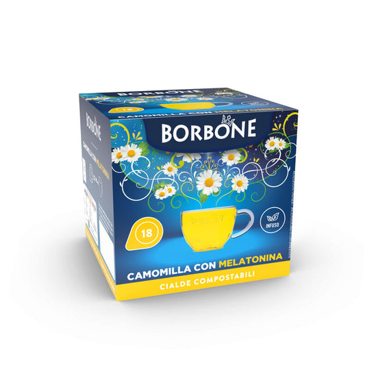 Cialde Solubili Borbone Camomilla con Melatonina – 18 pezzi