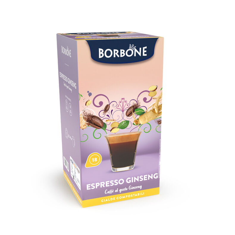 Cialde Solubili Borbone Espresso Ginseng – 18 pezzi su A Putia Do Cafè

