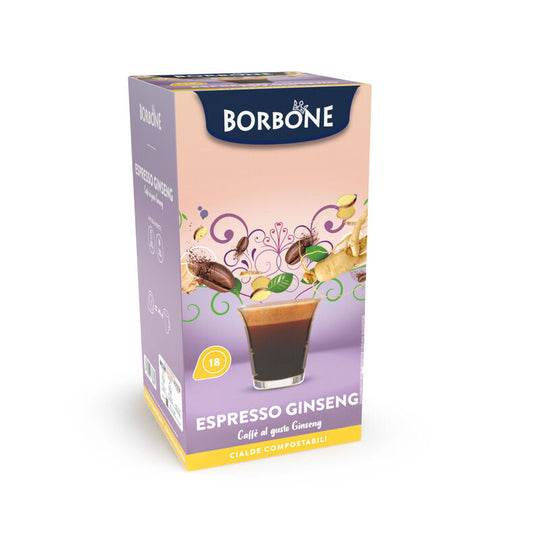 Cialde Solubili Borbone Espresso Ginseng – 18 pezzi su A Putia Do Cafè

