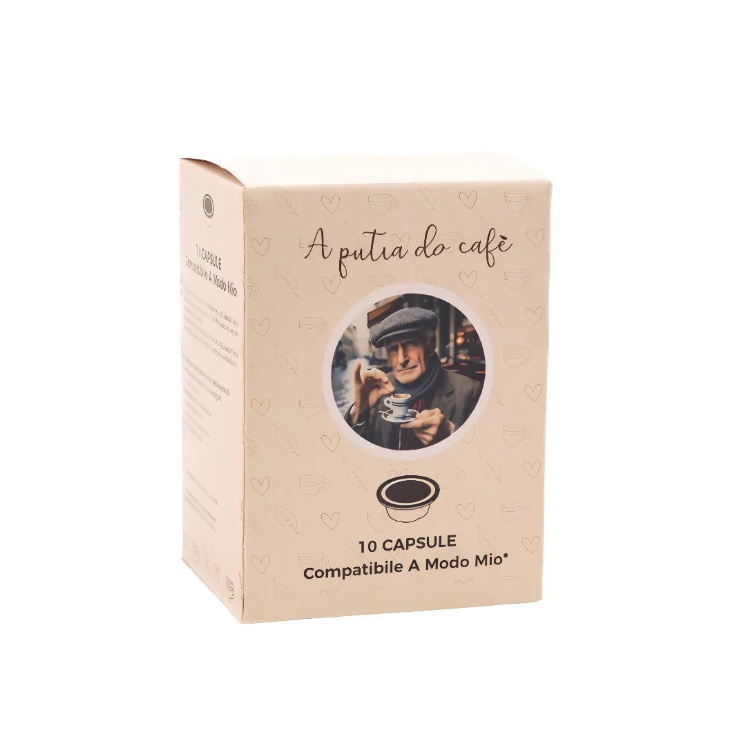 Confezione da 10 capsule bevande solubili compatibili A Modo Mio A Putia Do Cafè