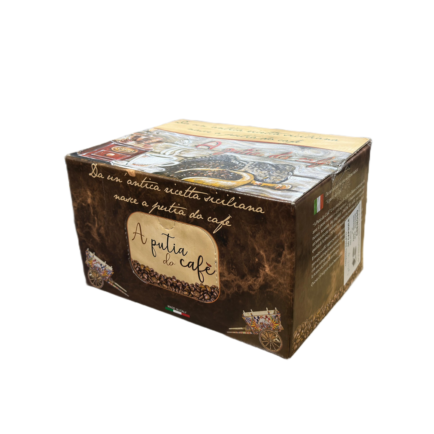 50 capsules de café décaféiné A Putia Do Cafè compatibles avec A Modo Mio.
